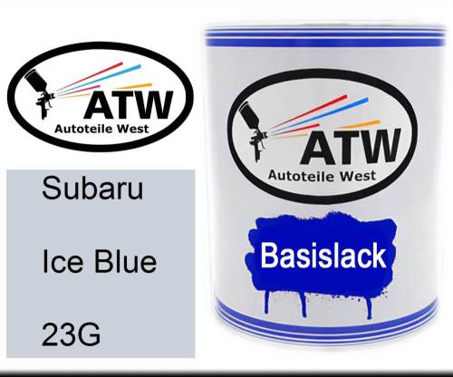 Subaru, Ice Blue, 23G: 1L Lackdose, von ATW Autoteile West.